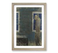 Big Box Art Funeral Symphony by Mikalojus Konstantinas Framed Wall Art Picture Print Ready to Hang, Oak A2 (62 x 45 cm)