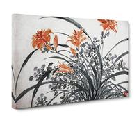 Big Box Art Garden Flowers Vol.7 by Chen Daofu Painting Canvas Wall Art Framed Picture Print, 30 x 20 Inch (76 x 50 cm), White, Grey, Black, Cream