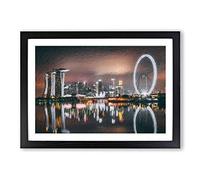 Big Box Art Gardens by The Bay East in Singapore Framed Wall Art Picture Print Ready to Hang, Black A2 (62 x 45 cm)
