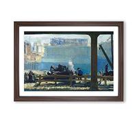 Big Box Art George Bellows Blue Morning Framed Wall Art Picture Print Ready to Hang, Walnut A2 (62 x 45 cm)