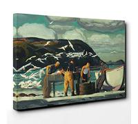 Big Box Art George Bellows Cleaning Fish Canvas Wall Art Print Ready to Hang Picture, 30 x 20 Inch (76 x 50 cm), Multi-Coloured