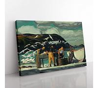 Big Box Art George Bellows Cleaning Fish Canvas Wall Art Print Ready to Hang Picture, 76 x 50 cm (30 x 20 Inch), Multi-Coloured