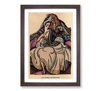 Big Box Art Gerda Wegener Coupe Enchantee Framed Wall Art Picture Print Ready to Hang, Walnut A2 (62 x 45 cm)