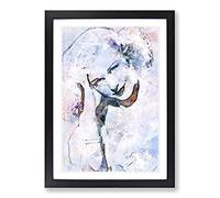 Big Box Art Ginger Rogers in Abstract Framed Wall Art Picture Print Ready to Hang, Black A2 (62 x 45 cm)
