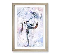 Big Box Art Ginger Rogers in Abstract Framed Wall Art Picture Print Ready to Hang, Oak A2 (62 x 45 cm)