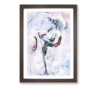Big Box Art Ginger Rogers in Abstract Framed Wall Art Picture Print Ready to Hang, Walnut A2 (62 x 45 cm)