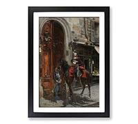 Big Box Art Giovanni Boldini The Dispatch Bearer Framed Wall Art Picture Print Ready to Hang, Oak A2 (62 x 45 cm)