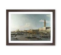 Big Box Art Giovanni Canaletto Ascension Day Framed Wall Art Picture Print Ready to Hang, Walnut A2 (62 x 45 cm)