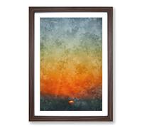 Big Box Art Glorious Sunset Painting Framed Wall Art Picture Print Ready to Hang, Walnut A2 (62 x 45 cm)