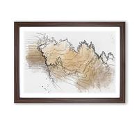 Big Box Art Gold Forest Sketch Framed Wall Art Picture Print Ready to Hang, Walnut A2 (62 x 45 cm)