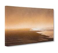 Big Box Art Golden Beach in Iceland Canvas Wall Art Framed Picture Print, 30 x 20 Inch (76 x 50 cm), Brown