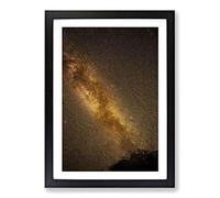 Big Box Art Golden Stars Above Nepal Framed Wall Art Picture Print Ready to Hang, Black A2 (62 x 45 cm)