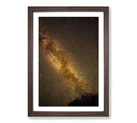 Big Box Art Golden Stars Above Nepal Framed Wall Art Picture Print Ready to Hang, Walnut A2 (62 x 45 cm)