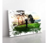 Big Box Art Golf Landscape V3 Canvas Wall Art Print Ready to Hang Picture, 76 x 50 cm (30 x 20 Inch), Multi-Coloured