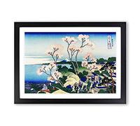 Big Box Art Goten-Yama Hill, Shinagawa on The Tokaido by Katsushika Hokusai Framed Wall Art Picture Print Ready to Hang, Black A2 (62 x 45 cm)