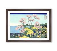 Big Box Art Gotenyama Hill Garden by Katsushika Hokusai Framed Wall Art Picture Print Ready to Hang, Walnut A2 (62 x 45 cm)