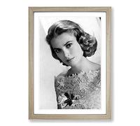 Big Box Art Grace Kelly (2) Framed Wall Art Picture Print Ready to Hang, Oak A2 (62 x 45 cm)