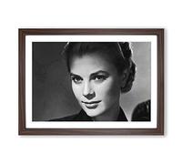 Big Box Art Grace Kelly Framed Wall Art Picture Print Ready to Hang, Walnut A2 (62 x 45 cm)