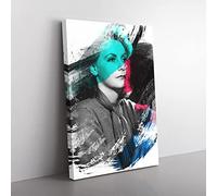 Big Box Art Greta Garbo V2 Canvas Wall Art Print Ready to Hang Picture, 76 x 50 cm (30 x 20 Inch), Multi-Coloured