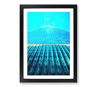 Big Box Art Ground Zero in New York City Painting Framed Wall Art Picture Print Ready to Hang, Black A2 (62 x 45 cm)