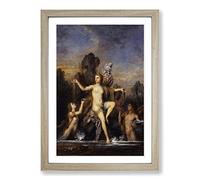 Big Box Art Gustave Moreau Venus Rising from The Sea Framed Wall Art Picture Print Ready to Hang, Oak A2 (62 x 45 cm)