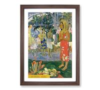 Big Box Art Hail Mary by Paul Gauguin Framed Wall Art Picture Print Ready to Hang, Walnut A2 (62 x 45 cm)