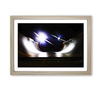 Big Box Art Halfpipe Skateboarding Framed Wall Art Picture Print Ready to Hang, Oak A2 (62 x 45 cm)