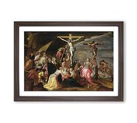 Big Box Art Hans von Aachen The Crucifixion Framed Wall Art Picture Print Ready to Hang, Walnut A2 (62 x 45 cm)