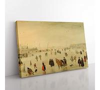 Big Box Art Hendrick Avercamp A Scene on The Ice Canvas Wall Art Print Ready to Hang Picture, 76 x 50 cm (30 x 20 Inch), Multi-Coloured