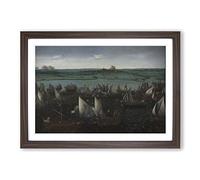 Big Box Art Hendrick Cornelisz Vroom Battle of Haarlemmermeer Framed Wall Art Picture Print Ready to Hang, Walnut A2 (62 x 45 cm)