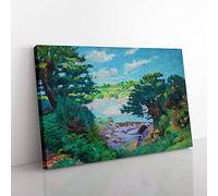 Big Box Art Henri Delavallee The River of The Aven Canvas Wall Art Print Ready to Hang Picture, 76 x 50 cm (30 x 20 Inch), Multi-Coloured