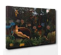 Big Box Art Henri Rousseau Le Reve Canvas Wall Art Print Ready to Hang Picture, 30 x 20 Inch (76 x 50 cm), Multi-Coloured