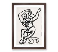 Big Box Art Henry Gaudier-Brzeska Dancer Framed Wall Art Picture Print Ready to Hang, Walnut A2 (62 x 45 cm)