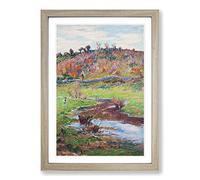 Big Box Art Henry Moret Lands Cape at Point Evan Framed Wall Art Picture Print Ready to Hang, Oak A2 (62 x 45 cm)
