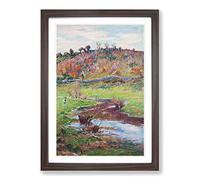 Big Box Art Henry Moret Lands Cape at Point Evan Framed Wall Art Picture Print Ready to Hang, Walnut A2 (62 x 45 cm)