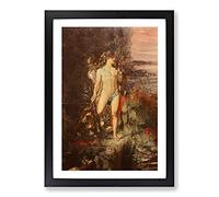Big Box Art Hercules and The Hydra of Lerna by Gustave Moreau Framed Wall Art Picture Print Ready to Hang, Black A2 (62 x 45 cm)
