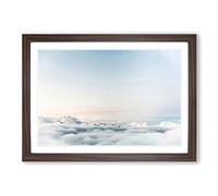 Big Box Art High Above The Clouds Framed Wall Art Picture Print Ready to Hang, Walnut A2 (62 x 45 cm)