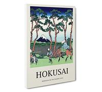 Big Box Art Hodogaya On The Tokaido Road Katsushika Hokusai Canvas Wall Art Framed Picture Print, 30 x 20 Inch (76 x 50 cm), Exhibition