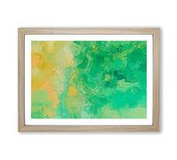 Big Box Art Hold Me in Abstract Framed Wall Art Picture Print Ready to Hang, Oak A2 (62 x 45 cm)