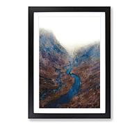 Big Box Art Honister Pass in Keswick Cumbria Painting Framed Wall Art Picture Print Ready to Hang, Black A2 (62 x 45 cm)