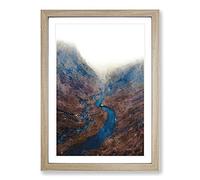 Big Box Art Honister Pass in Keswick Cumbria Painting Framed Wall Art Picture Print Ready to Hang, Oak A2 (62 x 45 cm)