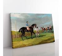 Big Box Art Horse Racing by John Frederick Herring Canvas Wall Art Print Ready to Hang Picture, 76 x 50 cm (30 x 20 Inch), Cream, Green, Cream
