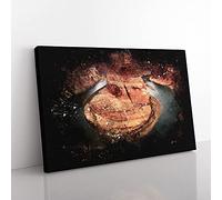 Big Box Art Horseshoe Bend in The Grand Canyon Vol.2 Paint Splash Canvas Wall Art Print Ready to Hang Picture, 76 x 50 cm (30 x 20 Inch), Black, Cream, Brown