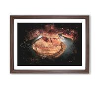 Big Box Art Horseshoe Bend in The Grand Canyon Vol.2 Paint Splash Framed Wall Art Picture Print Ready to Hang, Walnut A2 (62 x 45 cm)