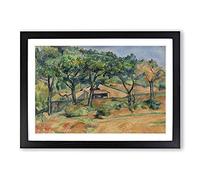 Big Box Art House in Provence by Paul Cezanne Framed Wall Art Picture Print Ready to Hang, Black A2 (62 x 45 cm)