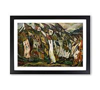 Big Box Art Houses by Chaim Soutine Framed Wall Art Picture Print Ready to Hang, Black A2 (62 x 45 cm)