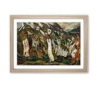 Big Box Art Houses by Chaim Soutine Framed Wall Art Picture Print Ready to Hang, Oak A2 (62 x 45 cm)