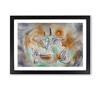 Big Box Art Howling Dog by Paul Klee Framed Wall Art Picture Print Ready to Hang, Black A2 (62 x 45 cm)