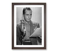 Big Box Art Humphrey Bogart Framed Wall Art Picture Print Ready to Hang, Walnut A2 (62 x 45 cm)