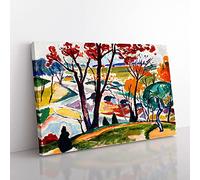 Big Box Art Huntingdon Valley by Henry Lyman Sayen Canvas Wall Art Print Ready to Hang Picture, 76 x 50 cm (30 x 20 Inch), Beige, Cream, Brown